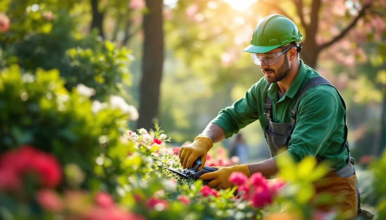 Green space maintenance worker
