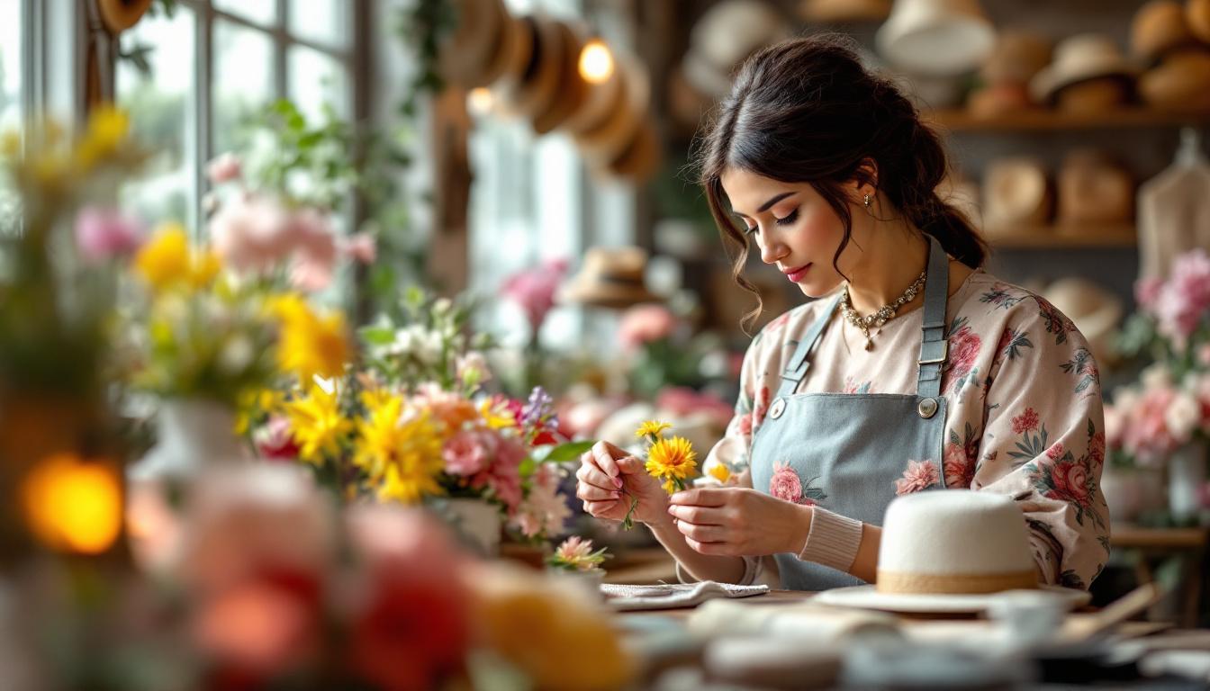 Feather worker and florist