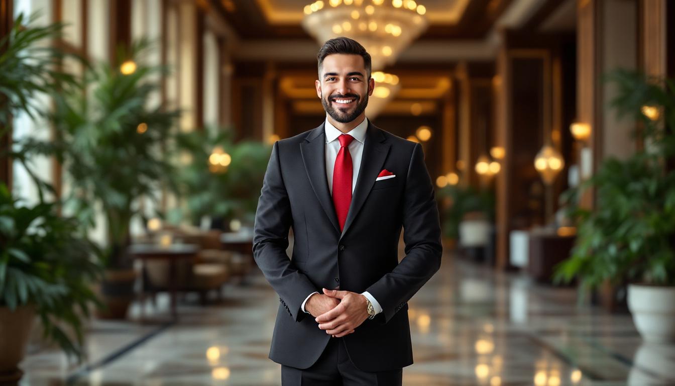 Valet, doorman, elevator operator, porter, footman, bellboy